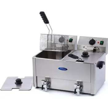 fritéza Maxima Fritéza 2 x 8 l s vypouštěcím kohoutkem - dvojitý koš | 09300416