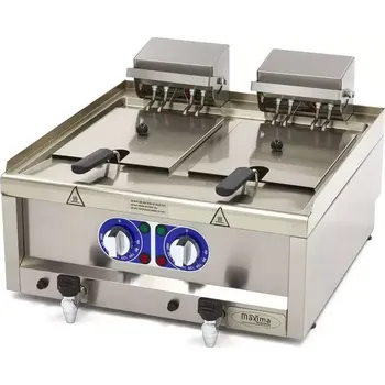 fritéza Maxima Fritéza - 2 x 10 l - 2 koše - s vypouštěcím kohoutem - 400 V | 09391650