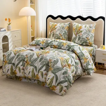 Povlečení Povlečení 200x220 Sada 3 dílná 3D květy listy