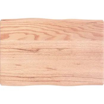 Jídelní stůl Deska stolu z masivního dubu, lakovaná, 60x40x(2-4) cm, světle hnědá, přírodní