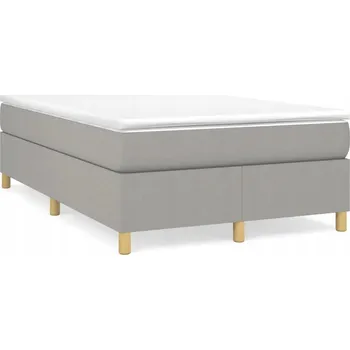 Postel Rám postele světle šedý 203 x 120 x 35 cm, látka, překližka