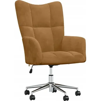 Kancelářská židle otočná hnědá s nastavitelnou výškou a kolečky 61,5 x 69 x (94,5-10