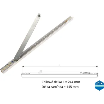 Příslušenství k oknu Omezovač otevírání s brzdou Maco Multi-Matic Šířka v kovací drážce: 280 - 380 mm