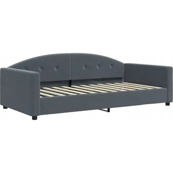 Pohovka Rozkládací pohovka 2v1 tmavě šedá 222 x 110 x 75 cm samet