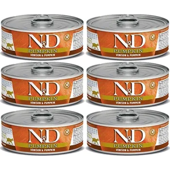 Krmivo pro kočku FARMINA N&D Pumpkin Venison & Pumpkin – mokré krmivo pro kočky – 6x70 g