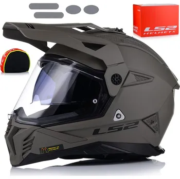 Helma na motorku Přilba LS2 MX702 Pioneer II Solid Matt Sand homologace 22.06