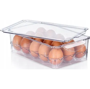 Dóza na potraviny Zásobník na vejce s víkem pro 15 vajec