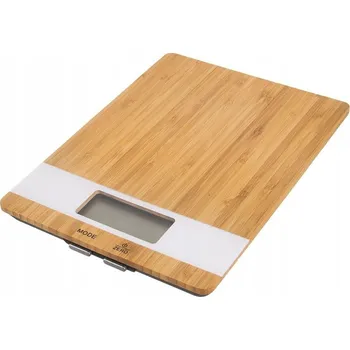 Kuchyňská váha KUCHYŇSKÁ BAMBUSOVÁ VÁHA ELEKTRONICKÁ PLOCHÁ NA POTRAVINY VÁŽIVOST 5 KG