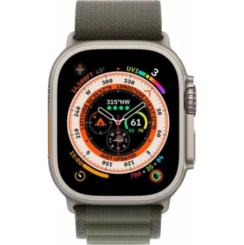 Chytré hodinky Apple Watch 49mm Green Alpine Loop - Medium *Vystavený*