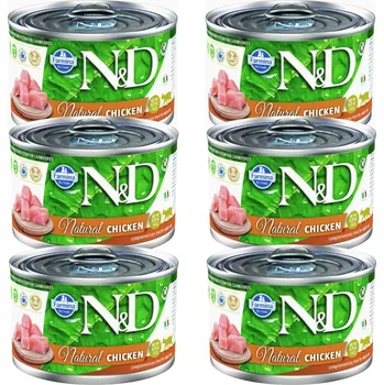 Krmivo pro kočku FARMINA N&D Cat Natural Chicken - mokré krmivo pro kočky - 6x140 g