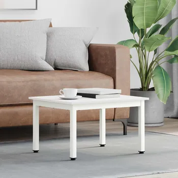 Konferenční stolek vidaXL Konferenční stolek Bílá 60 x 50 x 36 cm Masivní borové dřevo [892762]