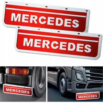 autokoberec SILIKONOVÉ ZÁSTĚRKY proti blátu MERCEDES Červeno-Bílé 60x18cm 2ks