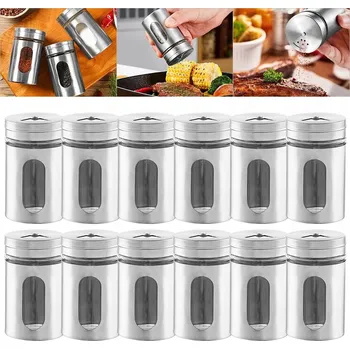 Dóza na potraviny Nádoby na koření 80 ml – 12 kusů do nádob na pepř a sůl