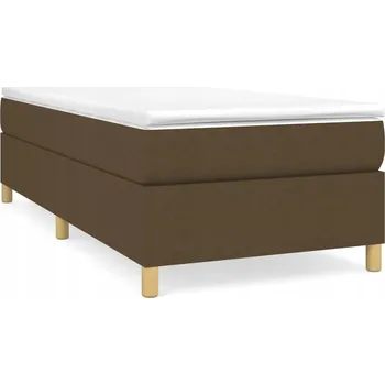 Postel Rám postele 203 x 90 x 35 cm, tmavě hnědá barva, tkanina polyester