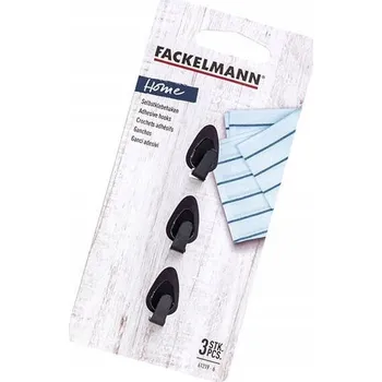 Věšák Háček bez vrtání Fackelmann černý