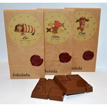 Likér Čokoláda Belgická mléčná znamení Zvěrokruhu Rak 70g (Čokoláda Belgická mléčná znamení Zvěrokruhu Rak 22.6. - 22.7.)