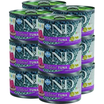 Krmivo pro kočku FARMINA N&D Cat Natural Tuna - mokré krmivo pro kočky - 12x140 g