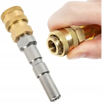 Příslušenství pro vysokotlaký čistič ADAPTÉR PRO TLAKOVÉ MYČKY NILFISK NA RYCHLOSPOJKU 1/4 PALCE NEREZOVÁ OCEL MOSAZ