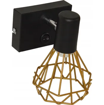 Nástěnné svítidlo Nástěnné svítidlo moderní loft industriální černé E14 LED ŠACH MINI