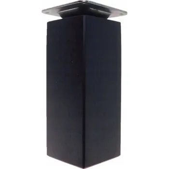 Obraz Dřevěné nohy k nábytku 10 cm čtverec 5x5 cm černý lak, upevnění