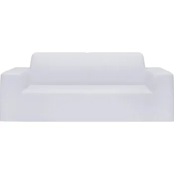 Napínací potah Elastický potah na 2místnou pohovku, bílý, 145-185 cm