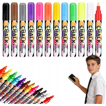 Smazatelné FIXY na sklo, Křídové FIXY na tabule - Sada MIX