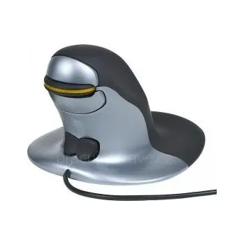 Myš PENGUIN POSTURITE - DRÁTOVÁ VERTIKÁLNÍ MYŠ NA MÍRU - VÝPRODEJ Penguin - velikost myši: SMALL do 16 cm Laserová ergonomická myš - 3 velikosti, vhodná i pro leváky