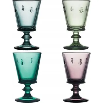 Sklenice Skleničky na červené víno, skleničky na vodu, poháry La Rochere Bee fialové, modré, zelené 220ml 4 ks