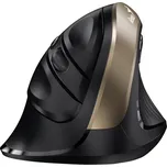 Genius Ergo 8250S - vertikální bezdrátová myš, 6 tlačítek, tichá, černo-zlatá optická vertikální počítačová myš