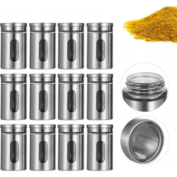 Sklenice NÁDOBY NA KOŘENÍ 12 KS Skleničky Sklenice Kořenka