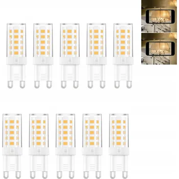 Žárovka 10x LED žárovka G9 5W 3200K 220V do lustrů VÝKONNÁ PREMIUM