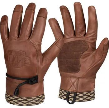 Rukavice Helikon-Tex Rukavice WOODCRAFTER kožené HNĚDÉ XL KŮŽE
