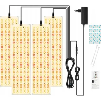 Osvětlení pro růst rostliny 4X LED LAMPA PRO PĚSTOVÁNÍ ROSTLIN, SVĚTLO PRO POKOJOVÉ ROSTLINY A KVĚTINY, 540 LED