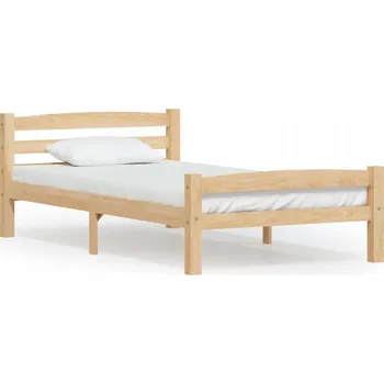 Postel Rám postele dřevěný z borovice 206 x 106 x 66 cm