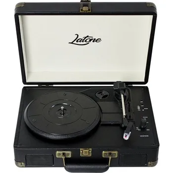 Gramofon Latone RetroCase Black Přenosný gramofon