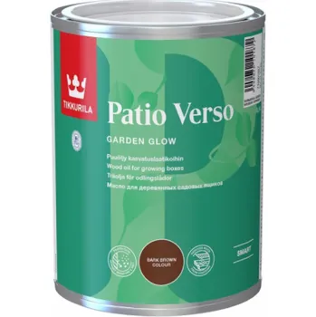 barva a nátěr na dřevo Olej na dřevo Tikkurila Patio Verso, hnědý, 0,9l