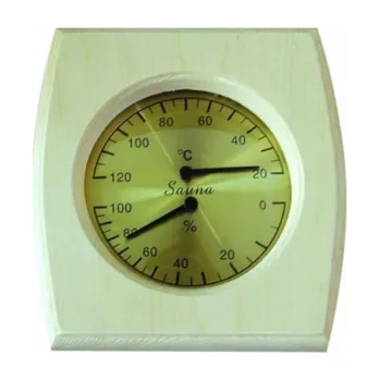 Domácí teploměr Saunový teploměr s vlhkoměrem FLAMMIFERA AP-020BW