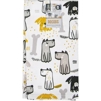Utěrka Kuchyňská bavlněná utěrka DOGGOS šedá 45x65 cm 100% bavlna