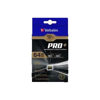 Paměťová karta Verbatim paměťová karta micro SDXC Pro+, 64GB, micro SDXC, 44034, UHS-I U1 (Class 10), s,rychlé dodání