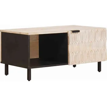 Konferenční stolek vidaXL Konferenční stolek Bílá 80 x 50 x 40 cm Masivní mangové dřevo [4017868]