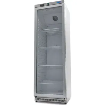 Lednice Maxima Lednice - 400 l - nerezová ocel - se skleněnými dveřmi | 09405022