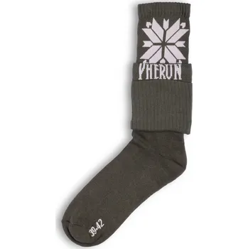Turistické ponožky PHERUN-Forest Green Retro 43-46 Zelená 43/46