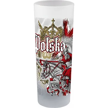 Sklenice Skleničky Polská Husaria 50 ml 12 ks Broušená hlaveň Sklo Pamětní