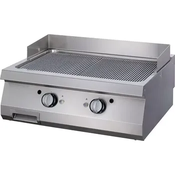 Kuchyňský gril Maxima Prémiová Grilovací deska s drážkami Chrome - elektrická - dvojitá jednotka - hloubka 90 cm | 09398589