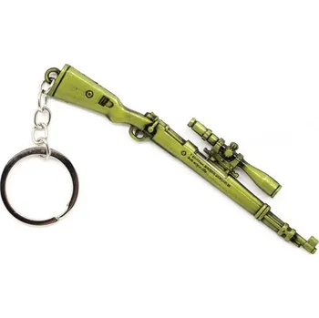 Módní doplněk Albainox Přívěšek na klíče puška KAR98K s puškohledem MĚDĚNÝ