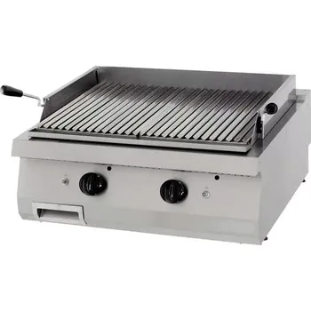 Kuchyňský gril Maxima Gril na lávový kámen - plynový - dvojitá jednotka - hloubka 70 cm | 09398000