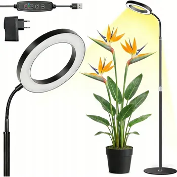 Osvětlení pro růst rostliny Lampa pro Růst Rostlin 72 LED pro Pěstování s Časovačem + Dálkové Ovládání 58cm~170cm