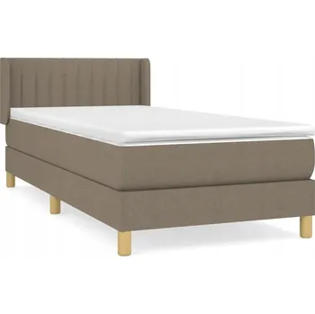 Postel Kontinentální postel taupe 203 x 93 x 78/88 cm s matrací 90 x 200 x 20 cm