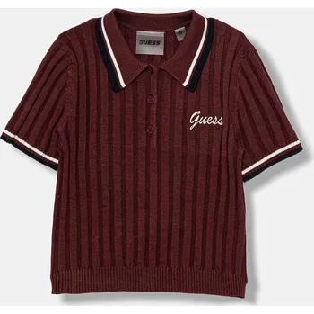 Dívčí oblečení Dětský svetr Guess J5BP01.Z1152.9BYA burgundské 93X, vel. 147-157
