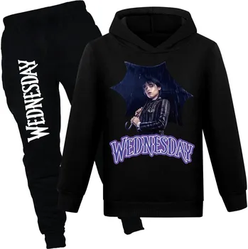 Tepláková souprava Wednesday Addams a paraple, mix barev (SKLAD) Barva: černo-černá, Velikost: 160